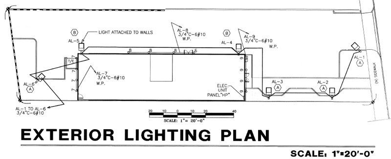 E1 electrical plans for commercial bid