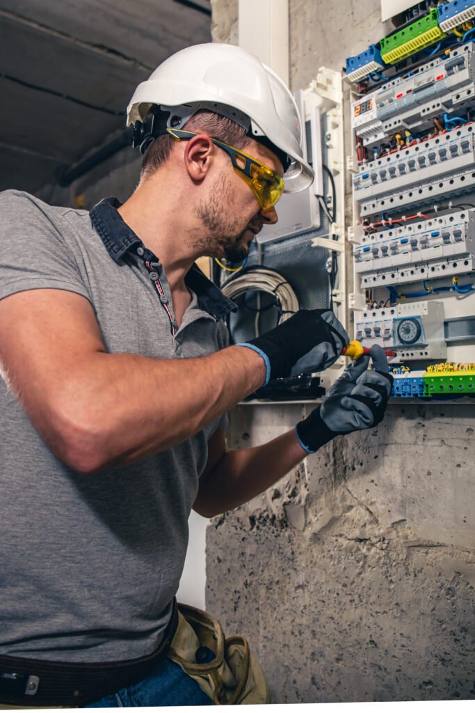 Electrician at work in Lancaster CA